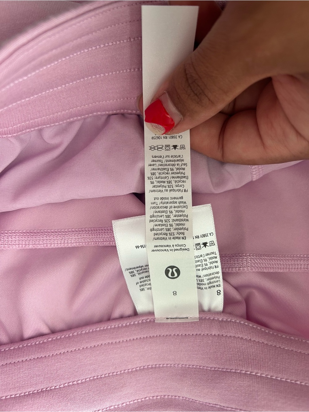 Light Pink Athletic Shorts with Interior Pocket